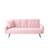 Pink 72 - Inch Velvet 2 Seat Bed With Cup Holders And Nail Head Trim, Suitable For Various Spaces, High Elastic Foam, Easy Setup 72" Seater Trim Holders, Convertible Guests' Sleep, Quality Quick