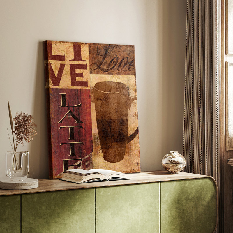 Live, Love, Latte - galerie sur mesure Cavas, H 18 po x l 12 po