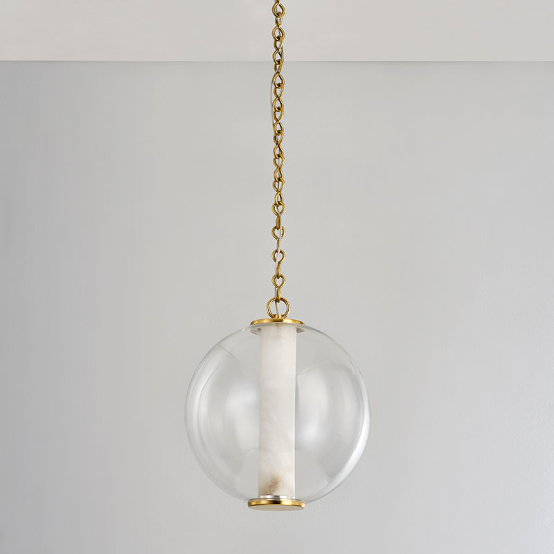 Pietra Alabaster Pendant, 18" H x 16" W x 16"D