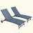 Chaise Lounge Outdoor, 2 Piece Lounge Chair With Wheels, Tanning Chair With 5 Adjustable Position For Patio, Beach, Yard, Pool-71478043
