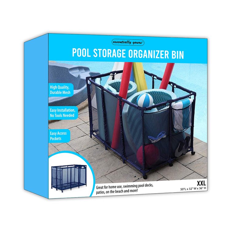 Bins & Things Storage Container with Organizers - 4 Compartments Blue