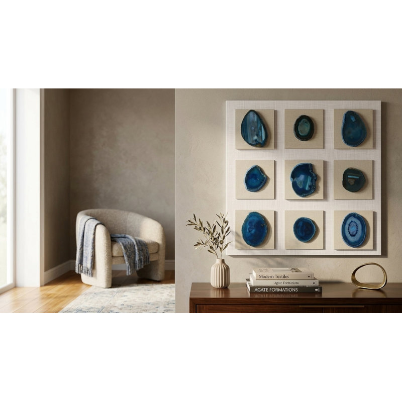 Handmade Abstract Wall Decor on Stone