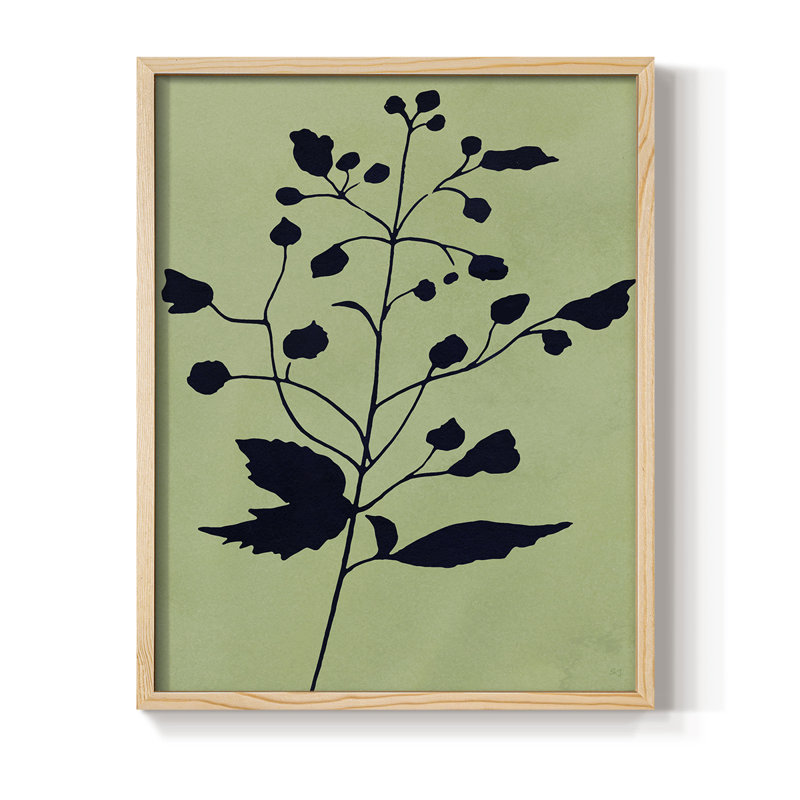 Earthly Botanical II, reproduction encadrée - bois massif