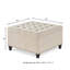 Grand repose-pieds de rangement carré avec pieds en bois-96384849