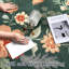 Tapis de salon lavable à fleurs