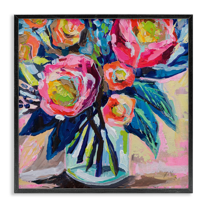 Parce que vous m'aimez, giclée encadrée, design par Jeanette Vertentes, H 24 po x l 24 po, Giclée encadrée noir minuit