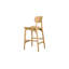  Tabouret de bar contemporain contemporain en bois d'hévéa naturel-129870429