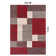 Allyne Geometric Red/Gray Non-Slip Rubberback Area Rug