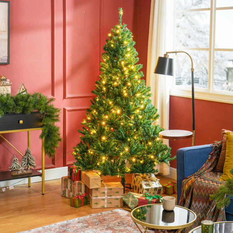 Grand sapin de Noël artificiel avec branches réalistes, 6'