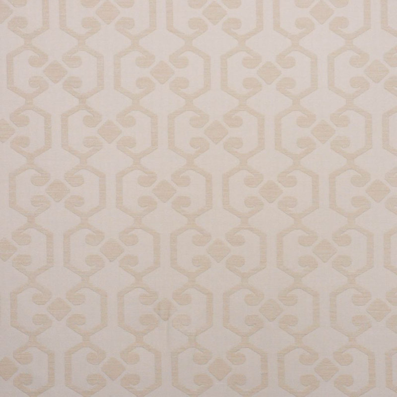 Allure Quatrefoil Fabric, Bisque