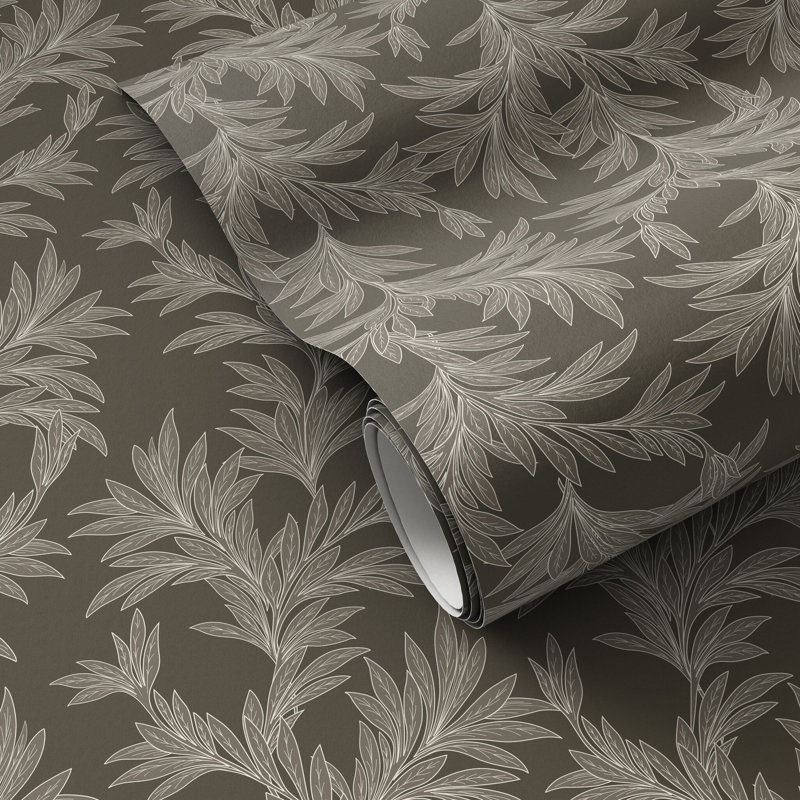 Lush Leaves Wallpaper by Getty Images, W52" x H132", Lush Leaves Olive I