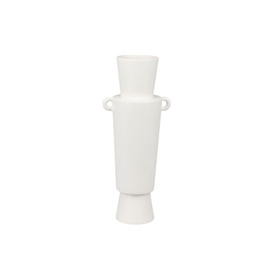 Legg White 40Cm Ceramic Table Vase
