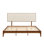 Lit plateforme moderne en bois de bambou sec de 12 po avec tête de lit tapissier réglable