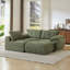 Grand canapé moderne 115 po 3 places avec revêtement en chenille et dossier incurvé en corne pour le salon, la chambre à coucher et le bureau-133426673-133426675