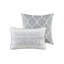 Grey Queen 6 Piece Comforter - Cotton , Intrigue, 6 With Dazzling ,