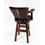 Tabouret de bar pivotant capitonné trophée brun foncé 26 po-61924289-61558329