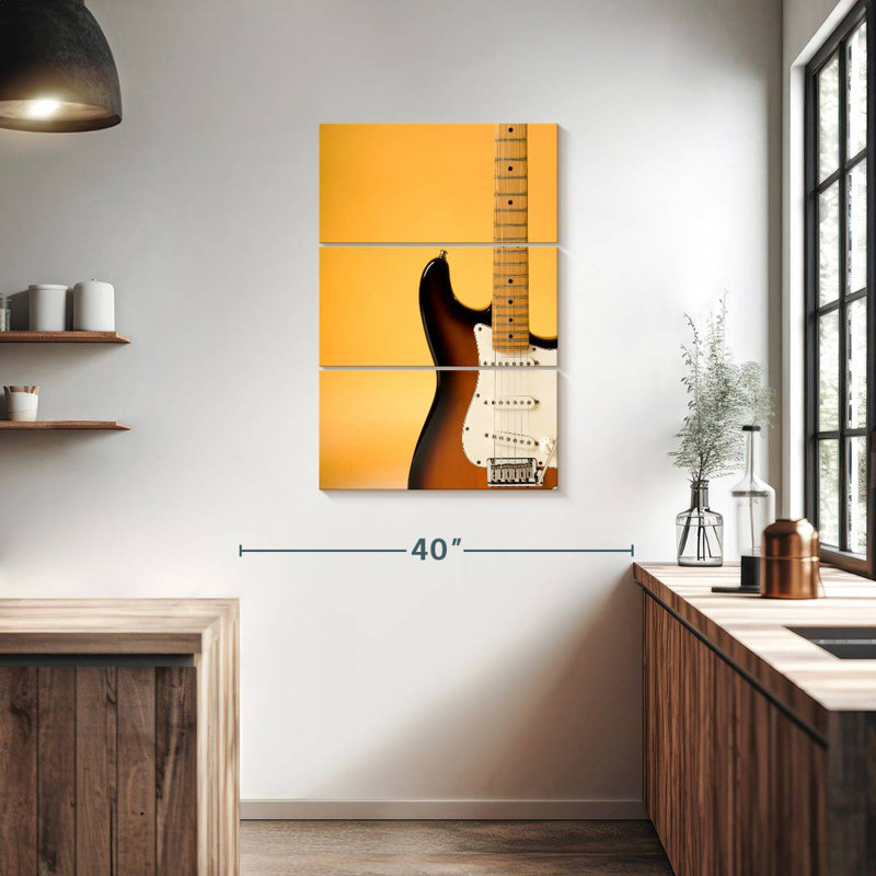 Guitare électrique Abarca Shiny Brown, H 38 po x l 24 po
