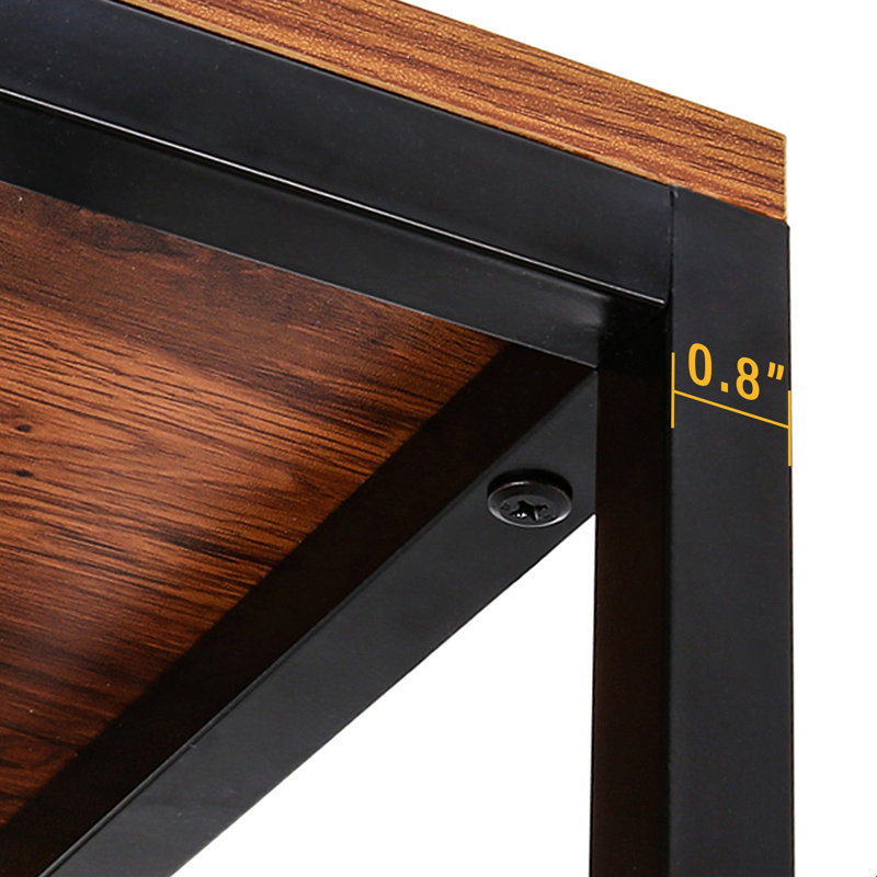 Étagère de bureau H 71 po x l 31,6 po, Brun rétro