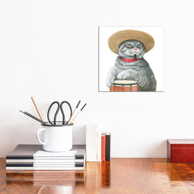 Cattitude II by Myles Sullivan - Floater Frame Print on Canvas