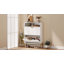 Armoire à chaussures avec 2 tiroirs rabattables, armoire de rangement pour chaussures mince, blanc-766850763