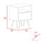Tables de chevet avec rangement et pieds en métal, ensemble de 2-1065817653