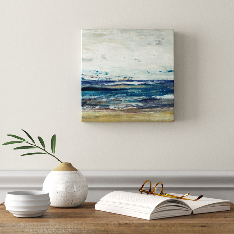 Indigo Horizon I by Studio W - Wrapped Canvas Painting, 30cm H x 30cm W
