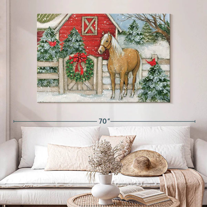 Chevaux d'hiver I, H 34 po x l 51 po