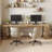 78.7" Long Computer Desk, Wooden 2 Person Desk with Storage Shelf