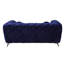 Causeuse en velours bleu Atronia