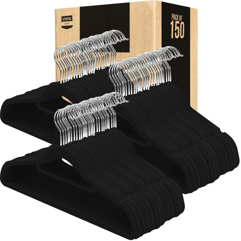 Cintre standard en velours antidérapant pour costume / manteau (ensemble de 150)