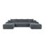 Canapé modulaire 126 po avec méridienne en forme de U, poches latérales et porte-gobelet 126 po, conception modulaire moderne, assise profonde, canapé rembourré, aucun assemblage requis-130837552