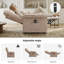 Fauteuil inclinable avec dossier épais, réglable de 110 ° à 160 °-1597159286