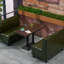 Banc rembourré en similicuir Retro Simple