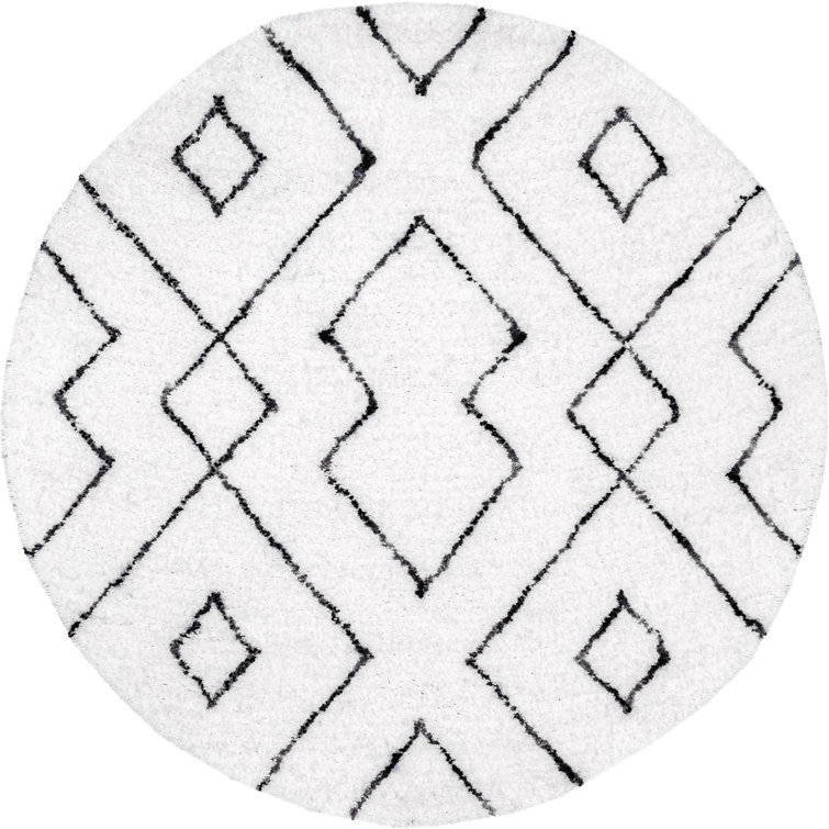 Sofie Modern Shag Performance White Rug