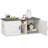 Double Cat Litter Box Enclosure Furniture-24737058
