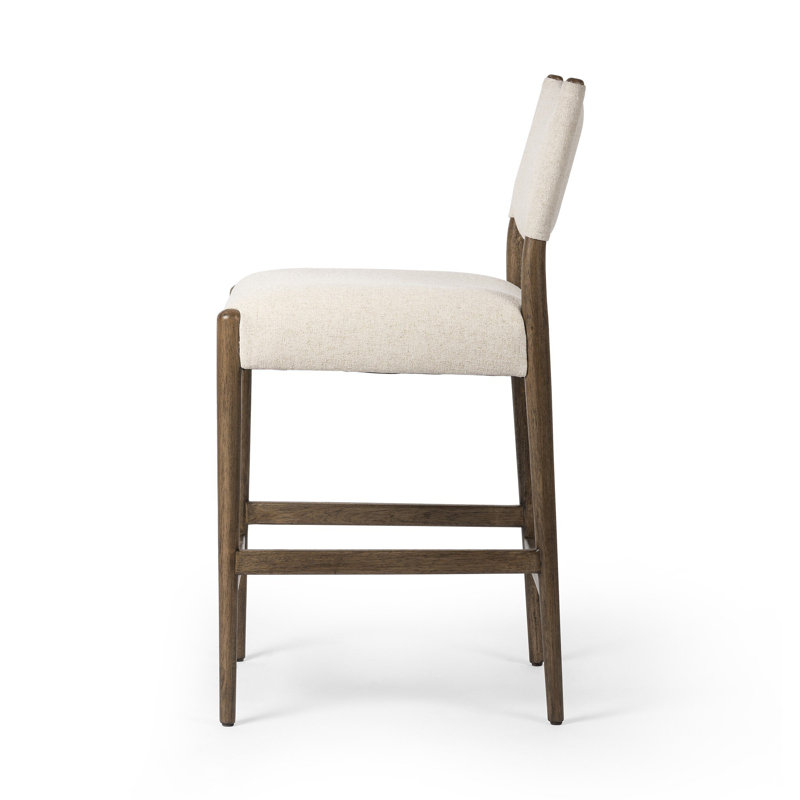Tara Upholstered Stool, Medium Brown, Antwerp Natural