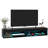 Floating TV Stand with Storage and Lights for TVs up to 75" Black