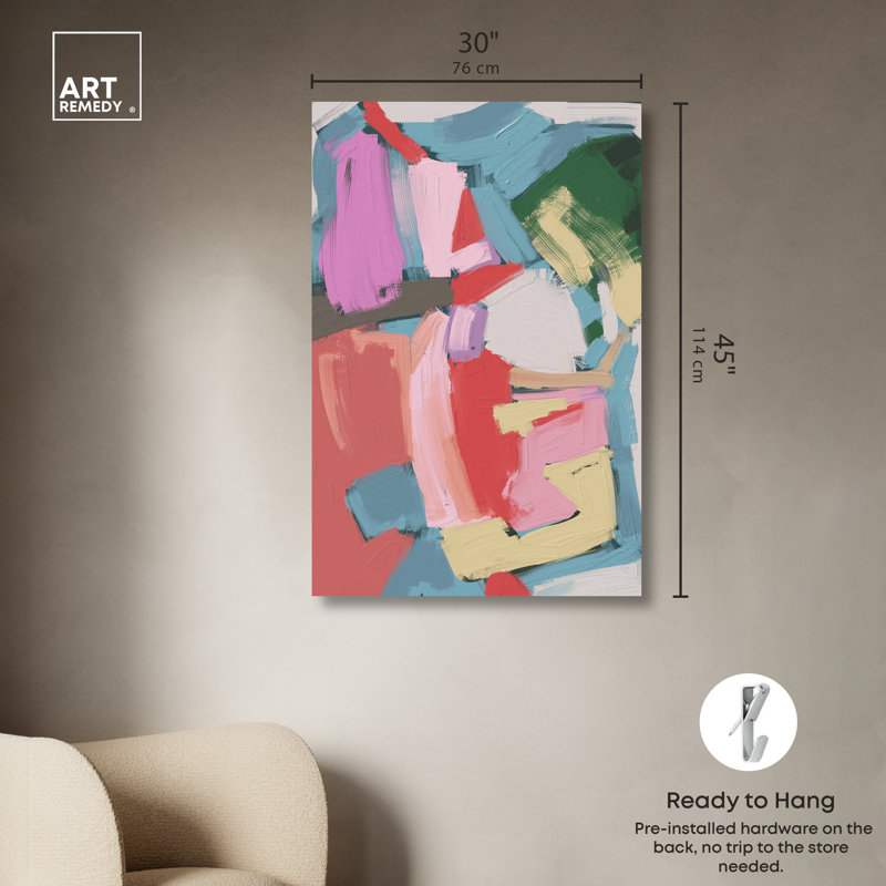 Miles Away Retro Modern Abstract Canvas Wall Art