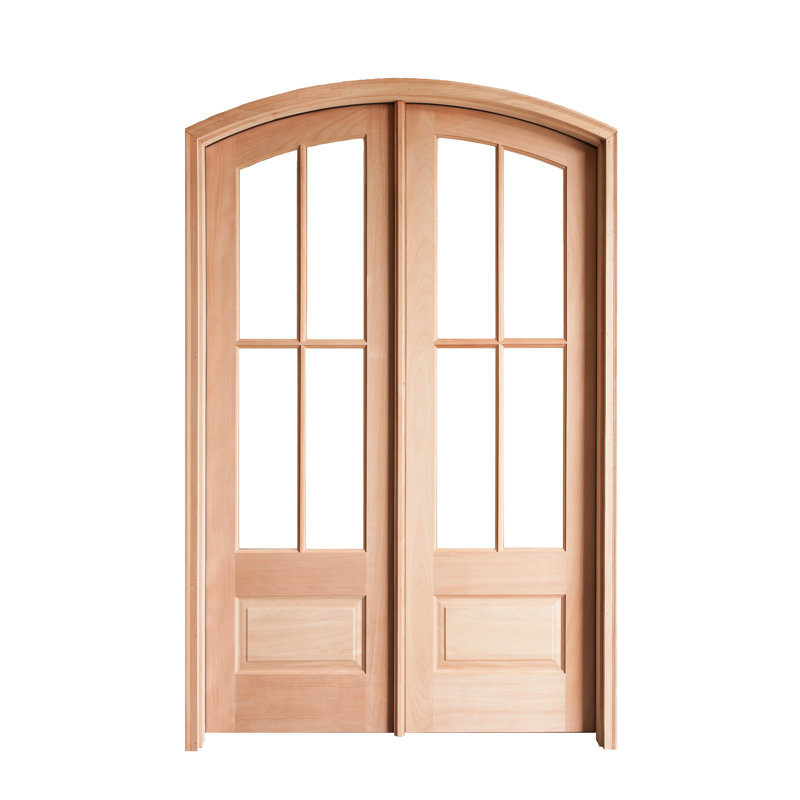 Porte d'entrée pré-suspendue en acajou brut 60 po x 96 po Acadian, Droite / vers l'intérieur