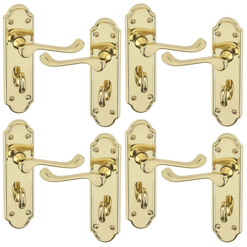 Door Handle, Polished brass