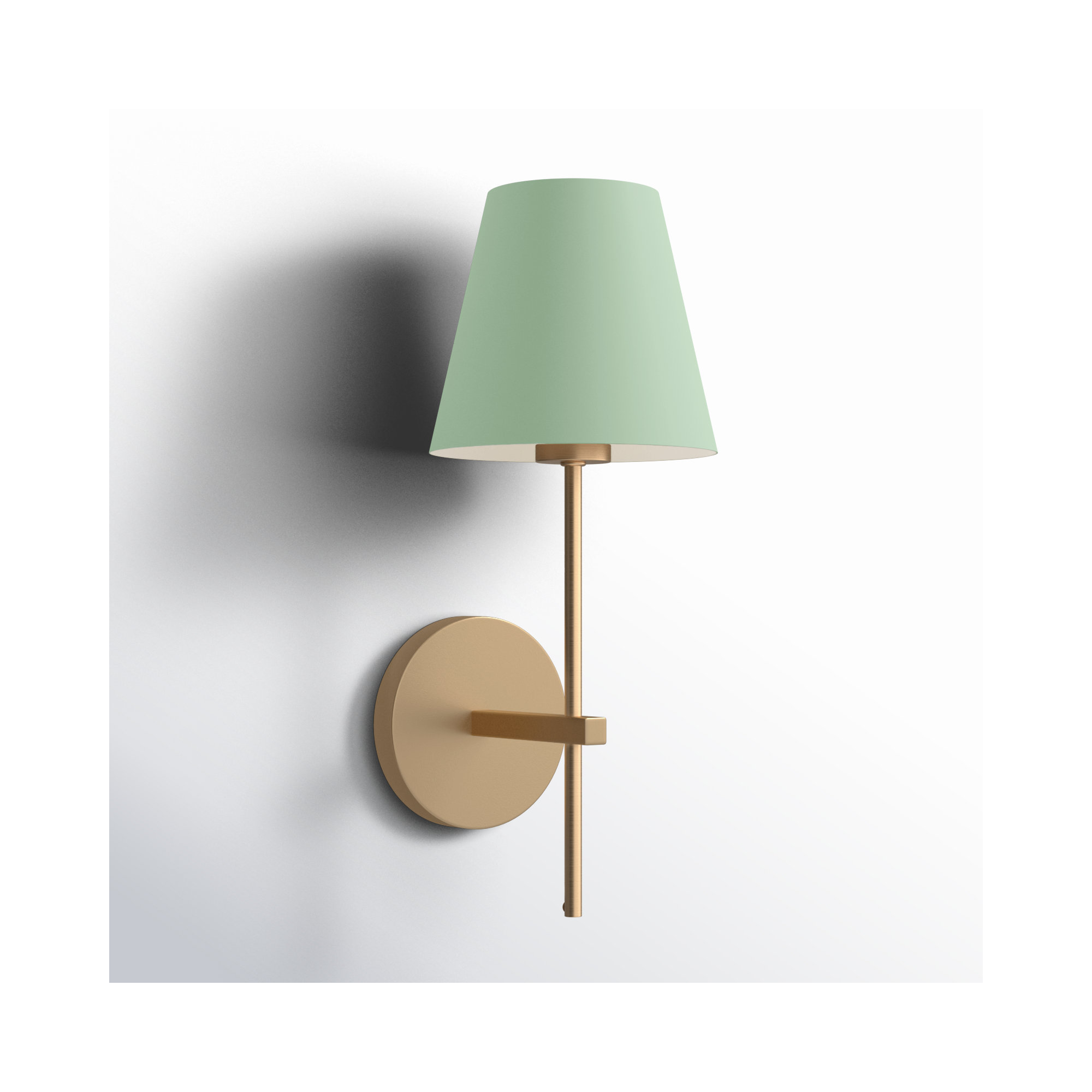 Kinston Single Light Steel Dimmable Wallchiere, Green