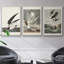 Pl 251 Pelican brun - ensemble de 3 cadres flottants sur toile-97710267-97710266