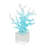 Cole And Grey Glass Ombre Coral Decorative Sculpture With Clear Square Base