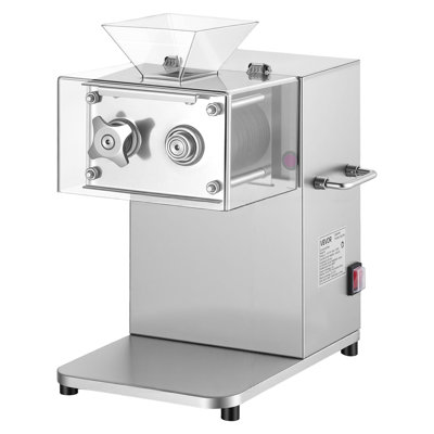 Machine à couper la viande, trancheuse commerciale de 850 W, déchiqueteuse à lame robuste en acier inoxydable de 5 mm pour les légumes mous de la viande désossée, trancheuses électriques pour le restaurant de cuisine
