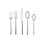 Fortessa Orson 18/10 Stainless Steel, 5 Piece Flatware Set (Service for 1), Silver