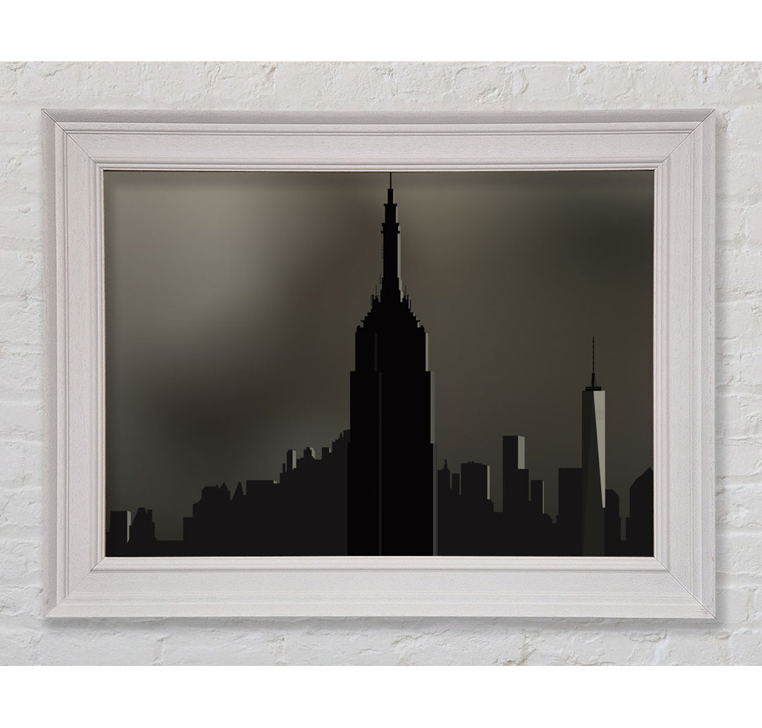 Empire State Building Illustration - Einzelner Bilderrahmen Kunstdrucke