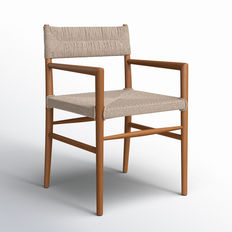 Fauteuil de patio en teck Taffeta, Teck naturel / brun clair