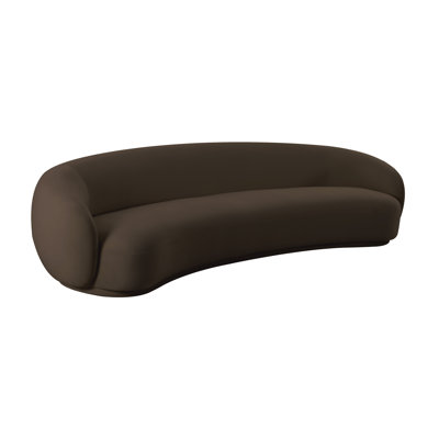 Tov Furniture Kendall Chocolate Brown Velvet 120 Inch Sofa