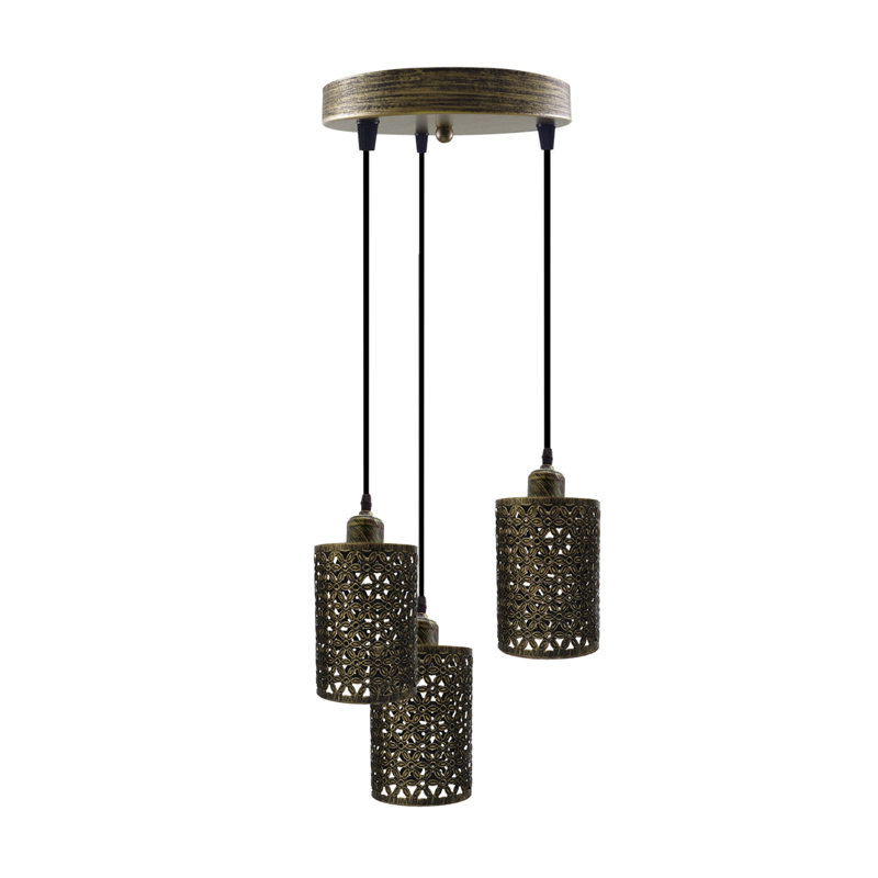 Renwick 3 - Light Cluster Pendant, Brushed Brass
