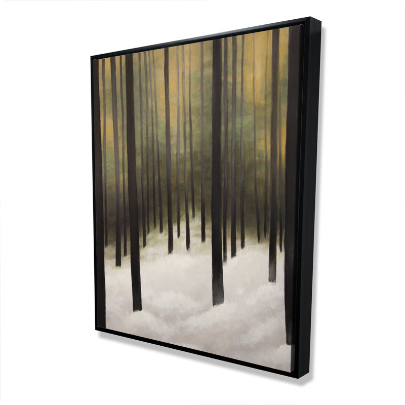 Silent Forest - Brown Trees Framed Canvas for Home Decor